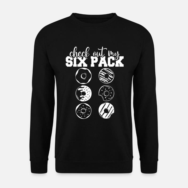 Check Out My Sixpack - Lustiger Sixpack Spruch - Unisex Pullover - Schwarz