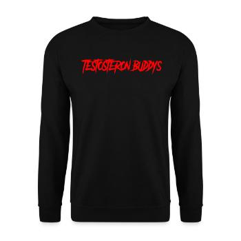 Testosteron Buddys Fitness Bodybuilding Workout - Unisex Pullover - Schwarz - Vorne - Alina (178cm) & Michal (187cm)