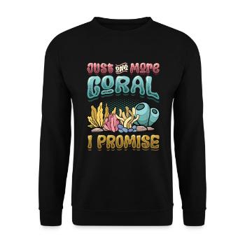 Nur Noch Eine Koralle Verspreche Ich, Riffbecken - Unisex Pullover - Schwarz - Vorne - Alina (178cm) & Michal (187cm)