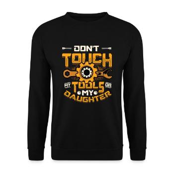 Ne touchez pas à mes outils - Sweat-shirt Unisexe - noir - Devant - Alina (178cm) & Michal (187cm)