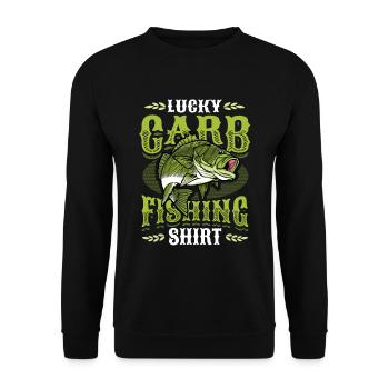 Lucky Carb Fishing - Unisex Sweatshirt - black - Front - Alina (178cm) & Michal (187cm)