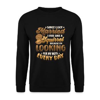 Pauvre mari - Sweat-shirt Unisexe - noir - Devant - Alina (178cm) & Michal (187cm)