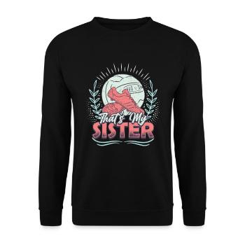 Das Ist Meine Schwester,Bruder-schwester-fußball - Unisex Pullover - Schwarz - Vorne - Alina (178cm) & Michal (187cm)