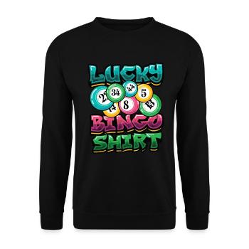 Bingo chanceux - Sweat-shirt Unisexe - noir - Devant - Alina (178cm) & Michal (187cm)