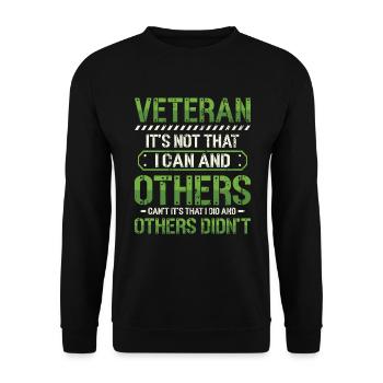 Fier des anciens combattants, reconnaissance, Journée des anciens combattants. - Sweat-shirt Unisexe - noir - Devant - Alina (178cm) & Michal (187cm)