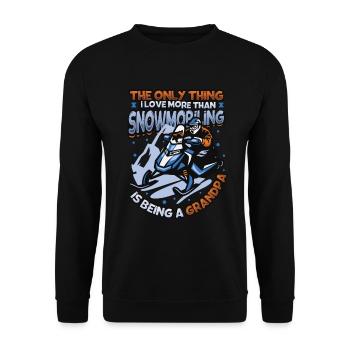 Snowmobiling Grandpa Snowmobile - Unisex Sweatshirt - black - Front - Alina (178cm) & Michal (187cm)