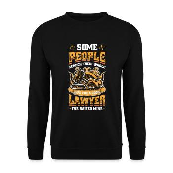 Père d’un avocat - Sweat-shirt Unisexe - noir - Devant - Alina (178cm) & Michal (187cm)