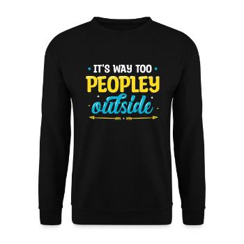 C’est beaucoup trop folklorique, à l’extérieur - Sweat-shirt Unisexe - noir - Devant - Alina (178cm) & Michal (187cm)