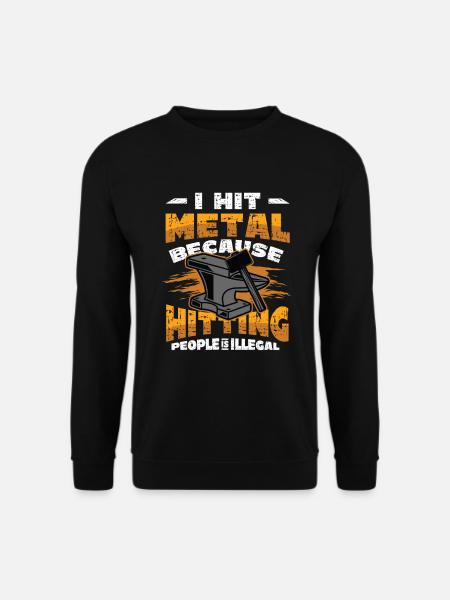 Hit Metal Blacksmith - Unisex Sweatshirt - black