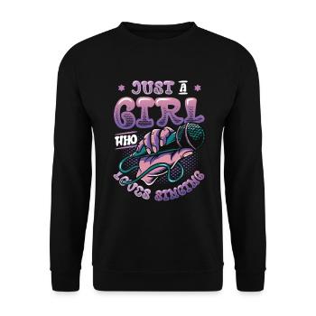 Juste une fille qui aime chanter, chanteuse de chorale - Sweat-shirt Unisexe - noir - Devant - Alina (178cm) & Michal (187cm)