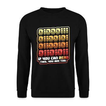 Si vous pouvez lire ceci, vous êtes trop binaire - Sweat-shirt Unisexe - noir - Devant - Alina (178cm) & Michal (187cm)