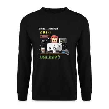 Programmer,Computer Programmer,Joke - Unisex Sweatshirt - black - Front - Alina (178cm) & Michal (187cm)