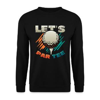 Lets Par Tee Golfer Funny Golf Club - Unisex Pullover - Schwarz - Vorne - Alina (178cm) & Michal (187cm)