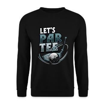 Lets Par Tee Golfer Funny Golf Club - Unisex Pullover - Schwarz - Vorne - Alina (178cm) & Michal (187cm)