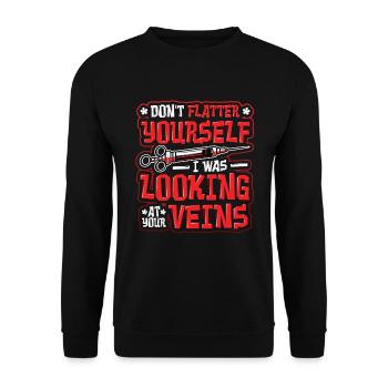 Ne pas flatter - Sweat-shirt Unisexe - noir - Devant - Alina (178cm) & Michal (187cm)