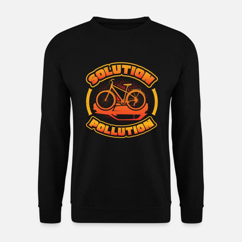 Polution Solution, Umweltschutz, Radfahren - Unisex Pullover - Schwarz
