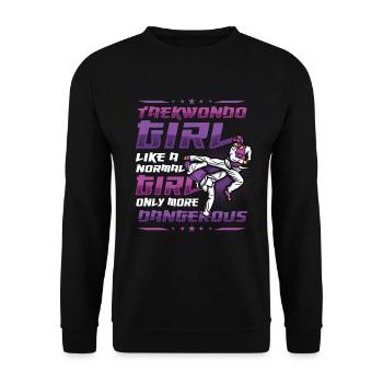 Martial Arts Girls Taekwondo - Unisex Sweatshirt - black - Front - Alina (178cm) & Michal (187cm)