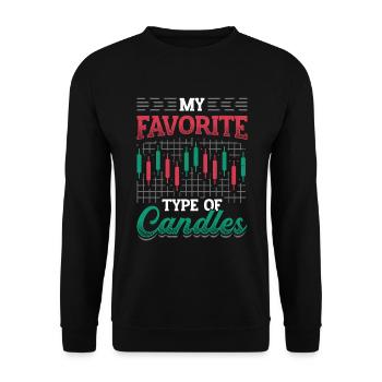 Stock Market Stock TraderMy preferred candlestick type, stock market - Unisex Sweatshirt - black - Front - Alina (178cm) & Michal (187cm)