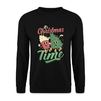 It's Christmas time - Unisex Sweatshirt - black - Front - Alina (178cm) & Michal (187cm)