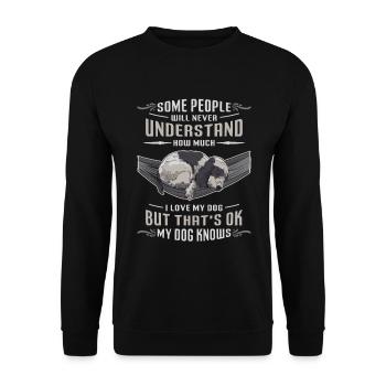 I love my dog, Cocker Spaniel. - Unisex Sweatshirt - black - Front - Alina (178cm) & Michal (187cm)