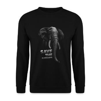 Rettet Die Elefanten - Unisex Pullover - Schwarz - Vorne - Alina (178cm) & Michal (187cm)