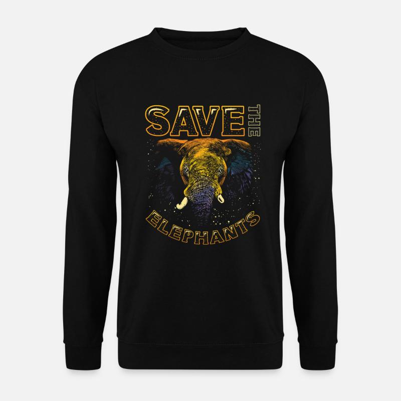 Rettet Die Elefanten - Unisex Pullover - Schwarz