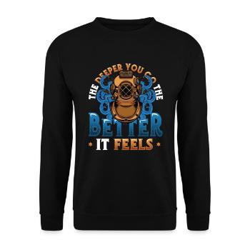 Tiefseetaucher, Gerätetauchen - Unisex Pullover - Schwarz - Vorne - Alina (178cm) & Michal (187cm)
