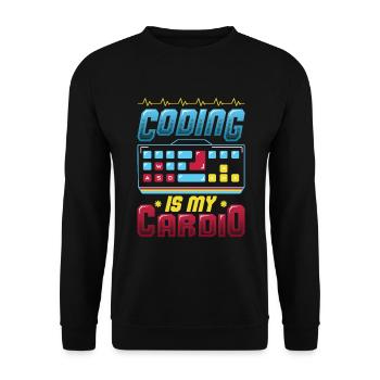 Kodierung Ist Meine Kardio, Code Programmierer - Unisex Pullover - Schwarz - Vorne - Alina (178cm) & Michal (187cm)