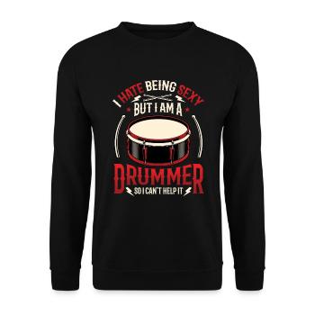 Ich Hasse Es, Sexy Zu Sein - Unisex Pullover - Schwarz - Vorne - Alina (178cm) & Michal (187cm)