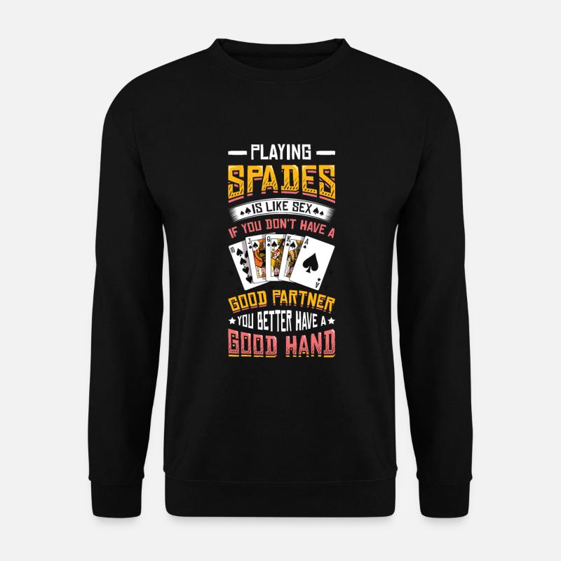 Pik-karten Spielen - Unisex Pullover - Schwarz