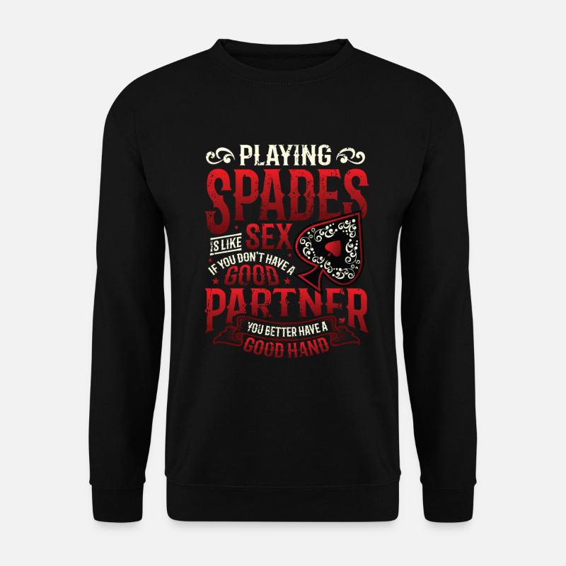 Pik-karten Spielen - Unisex Pullover - Schwarz