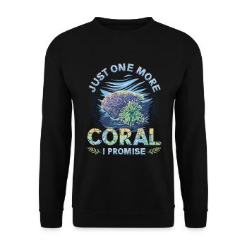 Nur Noch Eine Koralle, Verspreche Ich, Riffbecken - Unisex Pullover - Schwarz - Vorne - Alina (178cm) & Michal (187cm)