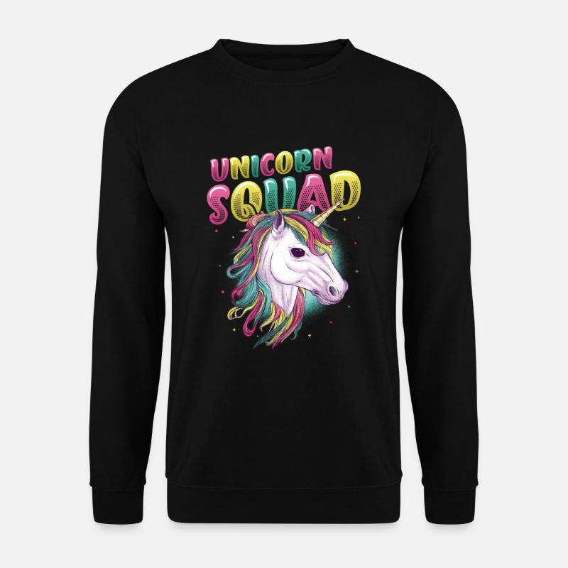 Einhorn, Kader, Mädchen - Unisex Pullover - Schwarz