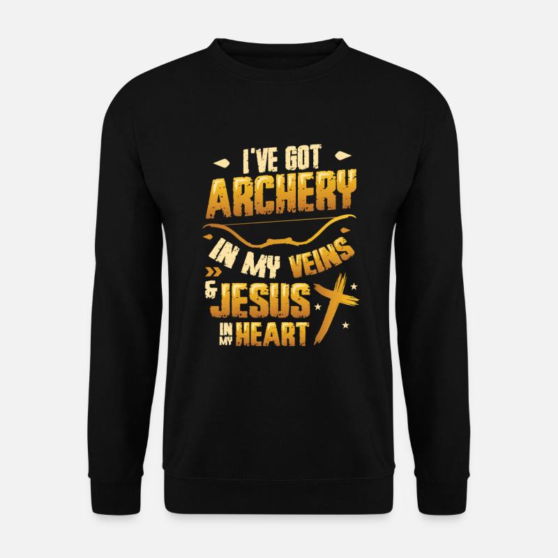 Religious archer, Archery - Unisex Sweatshirt - black