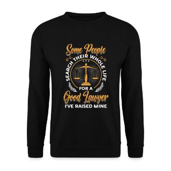 Père d’un avocat - Sweat-shirt Unisexe - noir - Devant - Alina (178cm) & Michal (187cm)