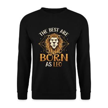 The best are born as Leo, zodiac signs - Unisex Sweatshirt - black - Front - Alina (178cm) & Michal (187cm)