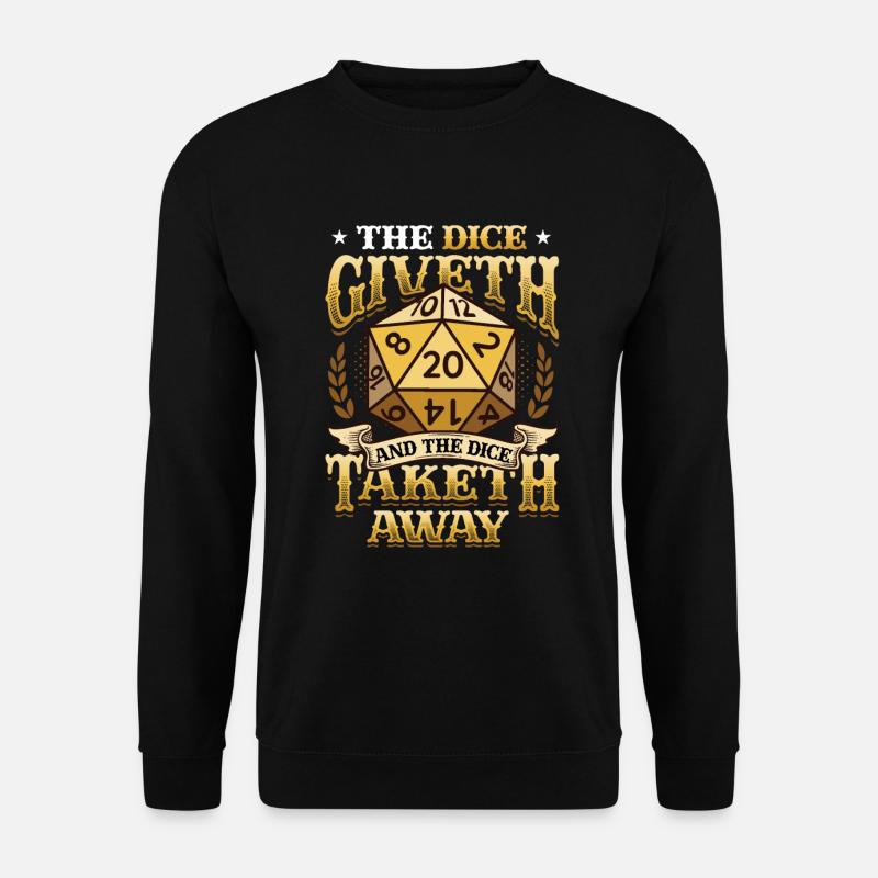 Terningen giver og terningen tager væk - Unisex sweater - sort