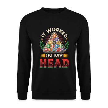 Ça marchait dans ma tête, billard de billard - Sweat-shirt Unisexe - noir - Devant - Alina (178cm) & Michal (187cm)