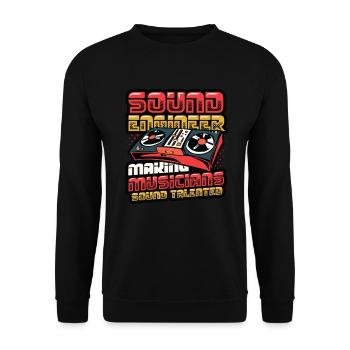 Funny sound engineer and sound engineer - Unisex Sweatshirt - black - Front - Alina (178cm) & Michal (187cm)