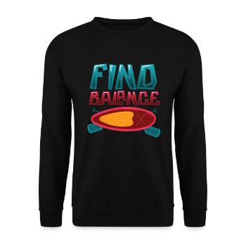 Balance Finden - Unisex Pullover - Schwarz - Vorne - Alina (178cm) & Michal (187cm)