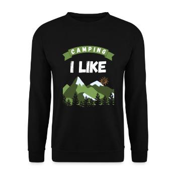 Camping que j’aime - Design - Sweat-shirt Unisexe - noir - Devant - Alina (178cm) & Michal (187cm)