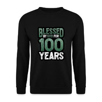 Religious by God for 100 years - Unisex Sweatshirt - black - Front - Alina (178cm) & Michal (187cm)