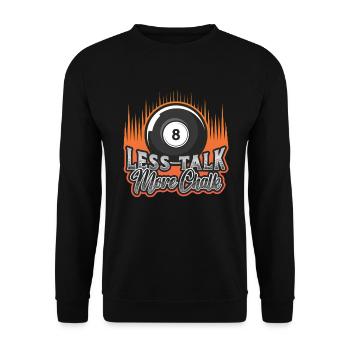Moins parler, plus de craie - Sweat-shirt Unisexe - noir - Devant - Alina (178cm) & Michal (187cm)