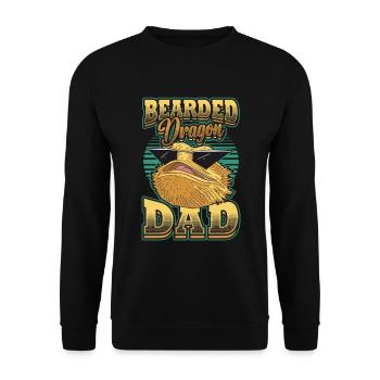 Best Bearded Dragon Dad Ever - Unisex Sweatshirt - black - Front - Alina (178cm) & Michal (187cm)