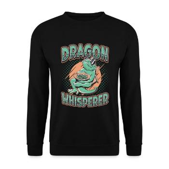 Bartagamenflüsterer, Reptilienliebhaber - Unisex Pullover - Schwarz - Vorne - Alina (178cm) & Michal (187cm)