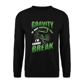Schwerkraft, Ein Weiteres Gesetz - Unisex Pullover - Schwarz - Vorne - Alina (178cm) & Michal (187cm)