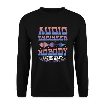 Ingénieur du son - Sweat-shirt Unisexe - noir - Devant - Alina (178cm) & Michal (187cm)