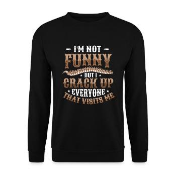 I'm not funny - Unisex Sweatshirt - black - Front - Alina (178cm) & Michal (187cm)