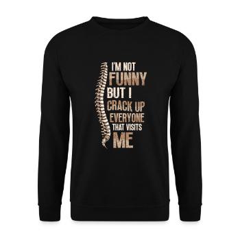 I'm not funny - Unisex Sweatshirt - black - Front - Alina (178cm) & Michal (187cm)