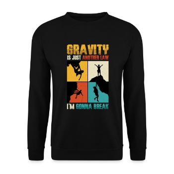 Anti-schwerkraft-bouldern, Felsklettern - Unisex Pullover - Schwarz - Vorne - Alina (178cm) & Michal (187cm)